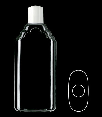 500ML STRATUS OVAL PETG WITH 28-415 NECK FINISH