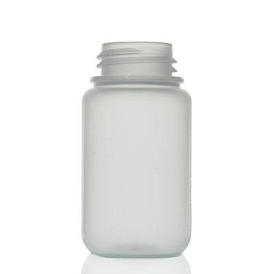 4OZ NATURAL PP WIDE MOUTH BOTTLE CAPPED INCLUDED ROUND - 38-415 NECK