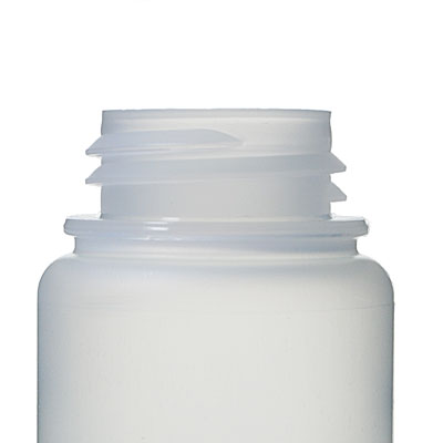 4OZ NATURAL PP WIDE MOUTH BOTTLE CAPPED INCLUDED ROUND - 38-415 NECK-detail image