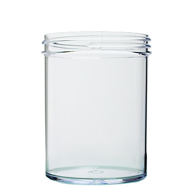 8OZ CLEAR PS STRAIGHT SIDED ROUND - 70-400 NECK