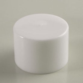 18-410 WHITE SMOOTH SIDE SMOOTH TOP PLASTIC CT CAP