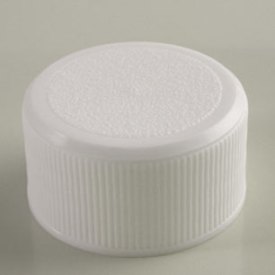 24-414 WHITE RIB SIDE PLASTIC CT CAP