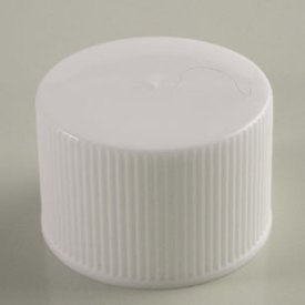 22-410 WHITE RIB SIDE MATTE TOP DEEP SKIRT PLASTIC CT CAP