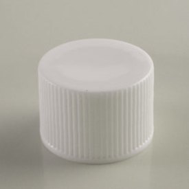 18-410 WHITE RIB SIDE MATTE TOP PLASTIC CT CAP