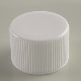 20-410 WHITE RIB SIDE MATTE TOP DEEP SKIRT PLASTIC CT CAP