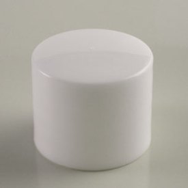 18-415 WHITE SMOOTH SIDE SMOOTH TOP PLASTIC CT CAP