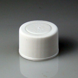20-410 WHITE RIB SIDE MATTE TOP PLASTIC CT CAP