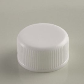 18-400 WHITE RIB SIDE MATTE TOP PLASTIC CT CAP
