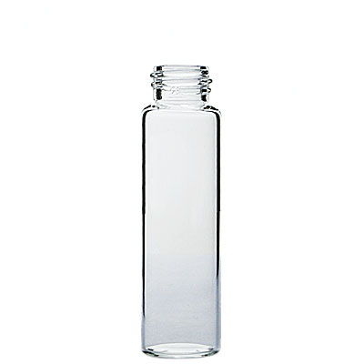 GLASS VIAL: 3 DRAM FLINT GLASS 19 X 65 ROUND 15-425 NECK