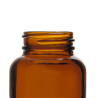 120CC AMBER WIDE MOUTH ROUND GLASS - 38-400-detail image