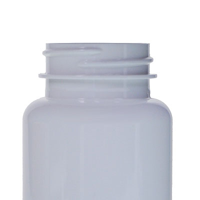 150CC WHITE PET WIDE MOUTH ROUND PACKER PLASTIC BOTTLE - 38-400 NECK-detail image