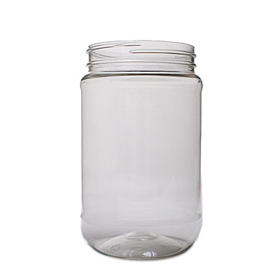 PLASTIC JAR: 16 OZ CLEAR PET WIDE MOUTH ROUND 70-400