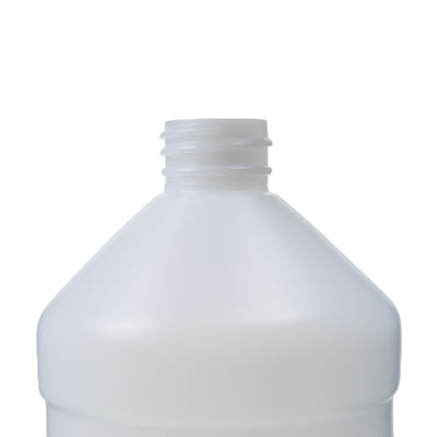 32OZ NATURAL HDPE MODERN ROUND PLASTIC BOTTLE - 28-410 NECK-detail image