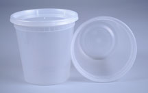 26OZ NATURAL DELI CONTAINER WITH LID ROUND PP