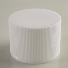 38MM WHITE RIB SIDE MATTE TOP PLASTIC SPECIAL CT CAP