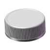 38-400 WHITE RIB SIDE MATTE TOP PLASTIC CHILD RESISTANT CAP