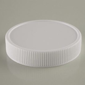 58-400 WHITE RIB SIDE MATTE TOP SHORT SKIRT PLASTIC CT CAP