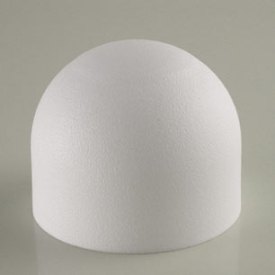 28-410 WHITE SMOOTH ROUNDED PLASTIC CT CAP