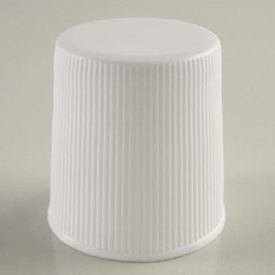 28-415 WHITE RIB SIDE MATTE TOP PLASTIC CT JIGGER CAP