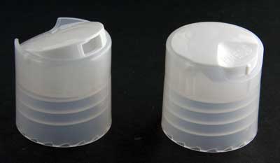 28-410 NATURAL SMOOTH SIDE EASY OPEN DISC TOP CAP (0.325" X 0.165" ORIFICE)