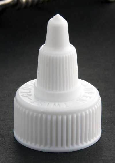 24-410 WHITE RIB SIDE TWIST OPEN / CLOSE CLOSURE