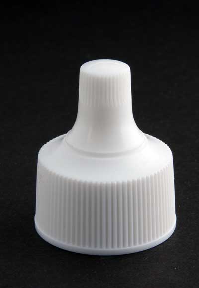 22-410 WHITE RIB SIDE TWIST ON / OFF CLOSURE (0.010" ORIFICE)