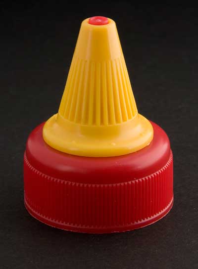 33MM YELLOW RIB SIDE CONDIMENT TOP SEAL CLOSURE (0.174" ORIFICE)