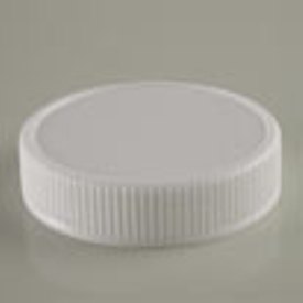 48-400 WHITE RIB SIDE MATTE TOP PLASTIC CT CAP