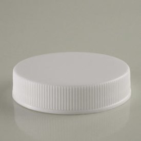 48-400 WHITE RIB SIDE MATTE TOP SHORT SKIRT PLASTIC CT CAP