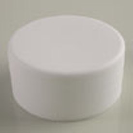 38-450 WHITE SMOOTH SIDE SMOOTH TOP PLASTIC CT CAP