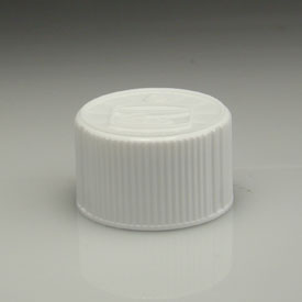 33-400 WHITE RIB SIDE PICTORIAL TOP PALM AND TURN CHILD RESISTANT CAP