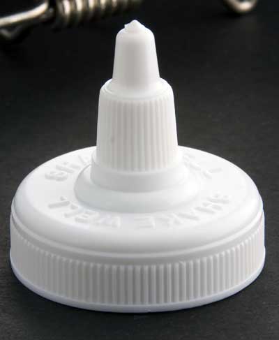 38-400 WHITE RIB SIDE CONDIMENT "SHAKE WELL" SIDE SEAL CLOSURE