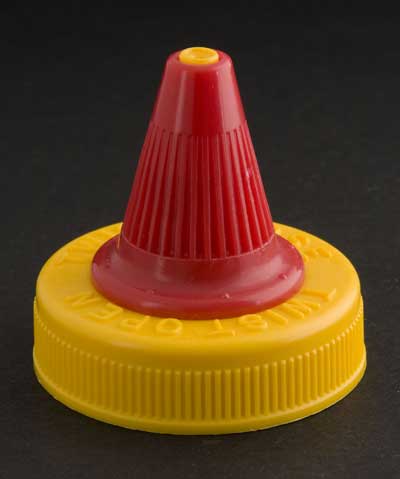 38-400 RED RIB SIDE TWIST OPEN TWIST CLOSE CONDIMENT PLUG SEAL CLOSURE