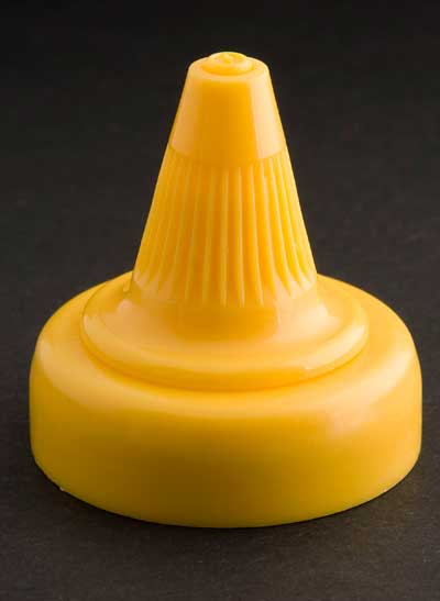 38-400 YELLOW SMOOTH SIDE / SMOOTH TOP CONDIMENT TOP SEAL CLOSURE