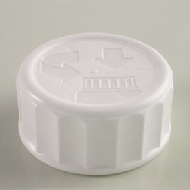 28-400 WHITE RIB SIDE PICTORICAL TOP CHILD RESISTANT CAP