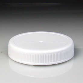 53-400 WHITE RIB SIDE MATTE TOP PLASTIC CT CAP