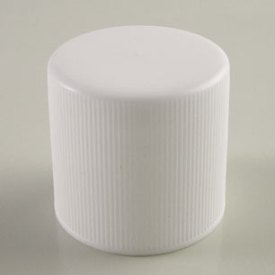 28-415 WHITE RIB SIDE MATTE TOP DEEP SKIRT PLASTIC CT CAP