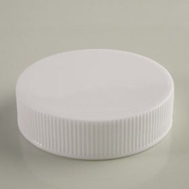 43-400 WHITE RIB SIDE MATTE TOP SHORT SKIRT PLASTIC CT CAP