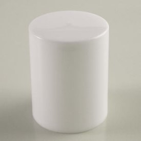 22-415 WHITE SMOOTH SIDE SMOOTH TOP DEEP SKIRT PLASTIC  CT CAP