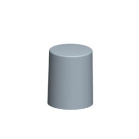 22-415 WHITE SMOOTH SIDE SMOOTH TOP PLASTIC CT CAP