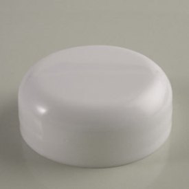 38-410 WHITE SMOOTH SIDE SMOOTH TOP PLASTIC CT DOME CAP