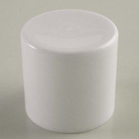 24-415 WHITE PLASTIC SMOOTH SIDE SMOOTH TOP CT CAP