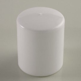 18-415 WHITE SMOOTH SIDE SMOOTH TOP PLASTIC CT CAP