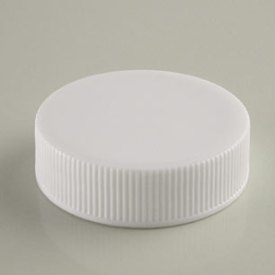 38-400 WHITE RIB SIDE MATTE TOP SHORT SKIRT PLASTIC CT CAP