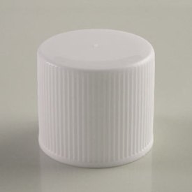 20-415 WHITE RIBE SIDE MATTE TOP PLASTIC CT CAP