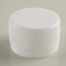 28MM WHITE RIB SIDE MATTE TOP SHORT SKIRT PLASTIC PLASTIC TAMPER EVIDENT CAP