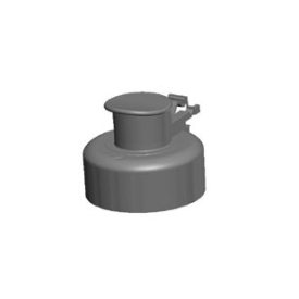 28-400 GREY SMOOTH SIDE FLIP TOP DISPENSING CAP - 0.120" ORIFICE