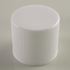 22-415 WHITE RIB SIDE MATTE TOP PLASTIC CT CAP
