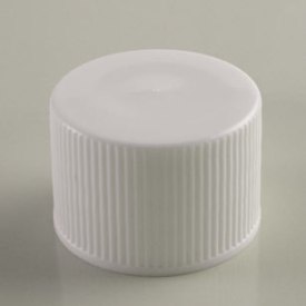 20-410 WHITE RIB SIDE MATTE TOP DEEP SKIRT PLASTIC CT CAP