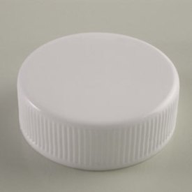 33-400 WHITE RIB SIDE MATTE TOP SHORT SKIRT PLASTIC CT CAP